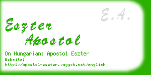 eszter apostol business card